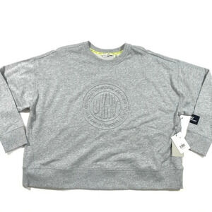 New DKNY Sport Logo Sweatshirt Pullover Grey Size 2X Plus